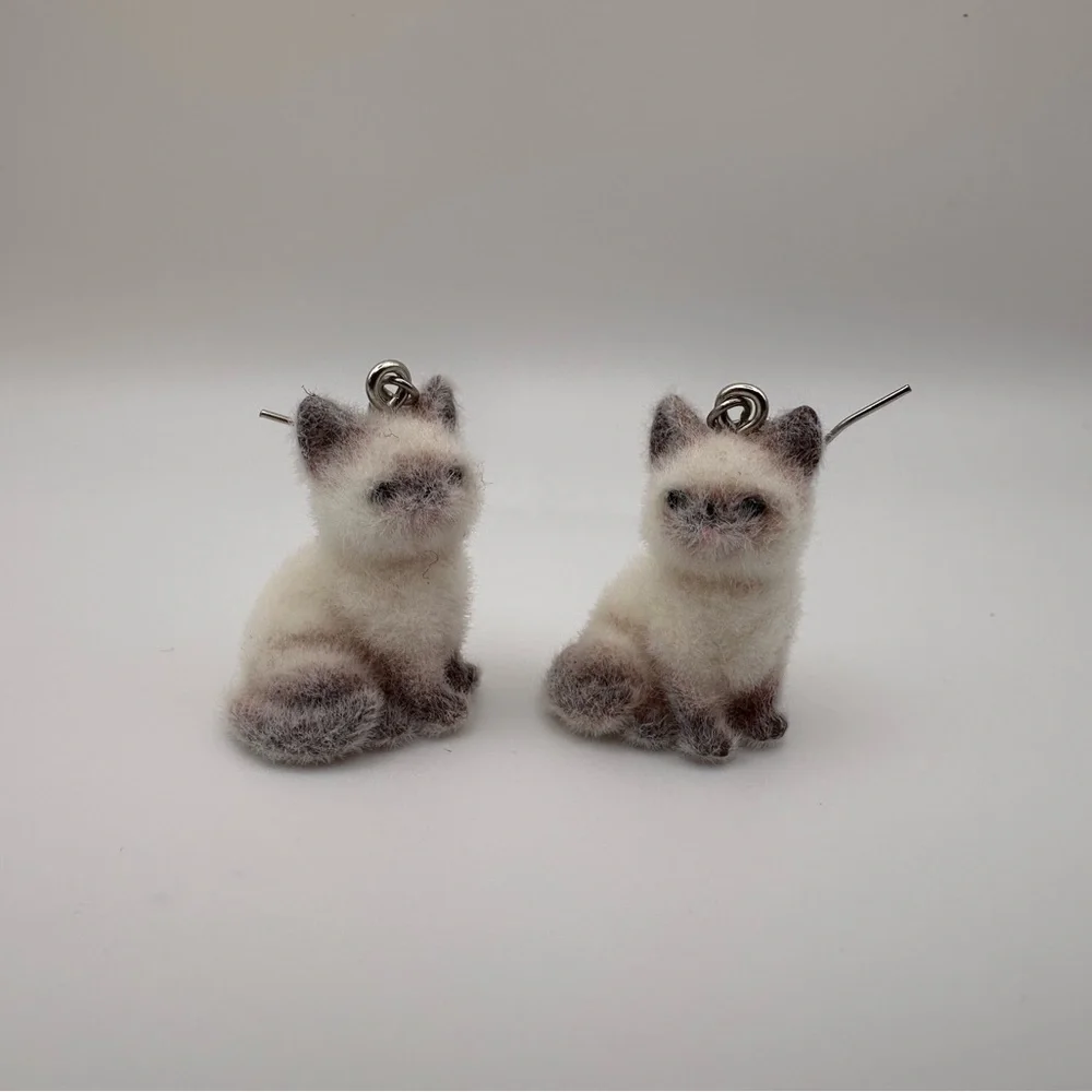 Fuzzy Furry Cat Earrings